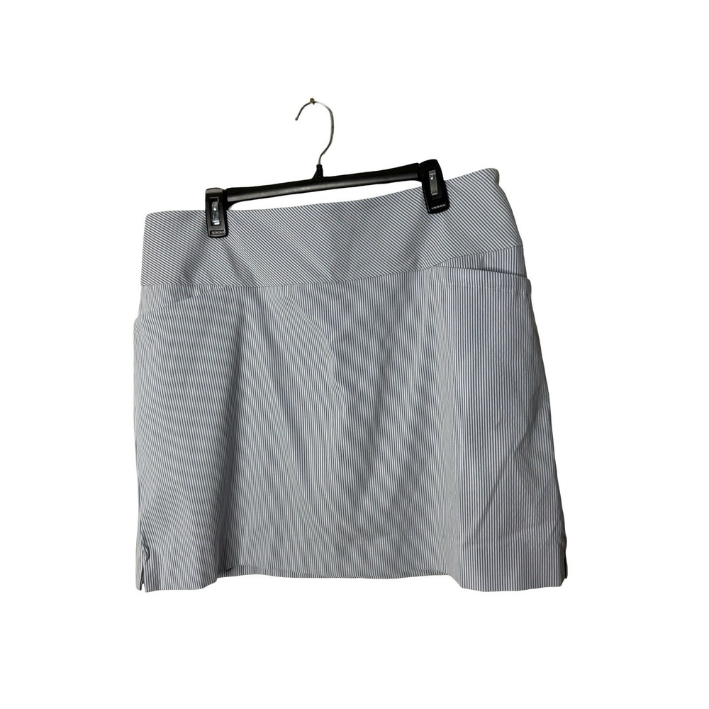 White Blue Stripe Women's Skort Size XL S.C.&Co Sports Pull On‎ W/ Pockets